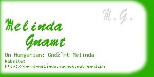 melinda gnamt business card